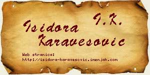 Isidora Karavesović vizit kartica